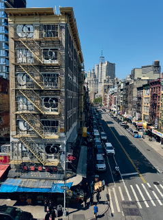 East Broadway viewed from beneath the Manhattan Bridge