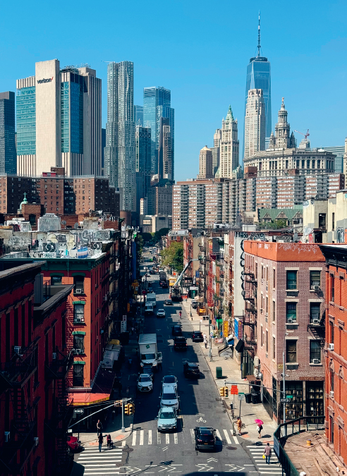 Madison Street seen from the Manhattan Bridge