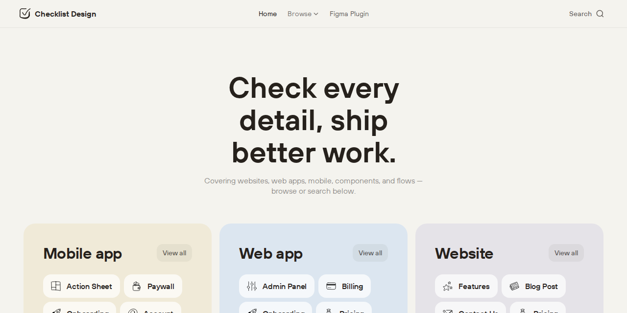 Checklist Design