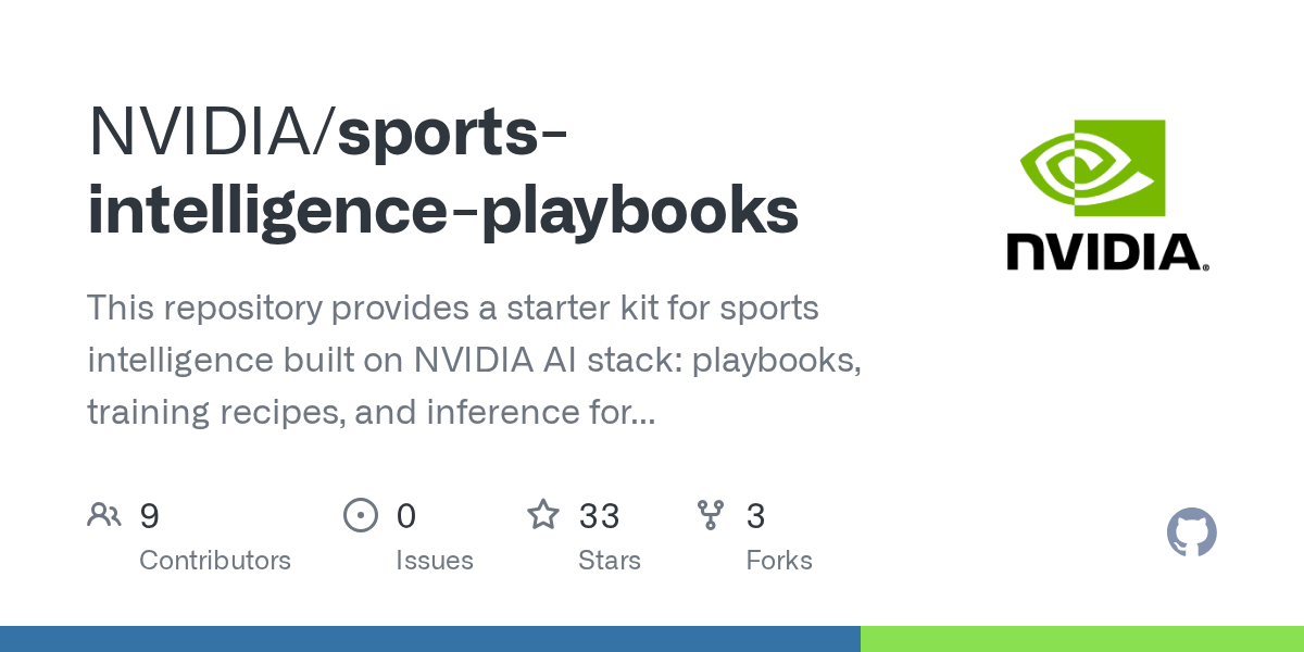 NVIDIA/sports-intelligence-playbooks repo preview