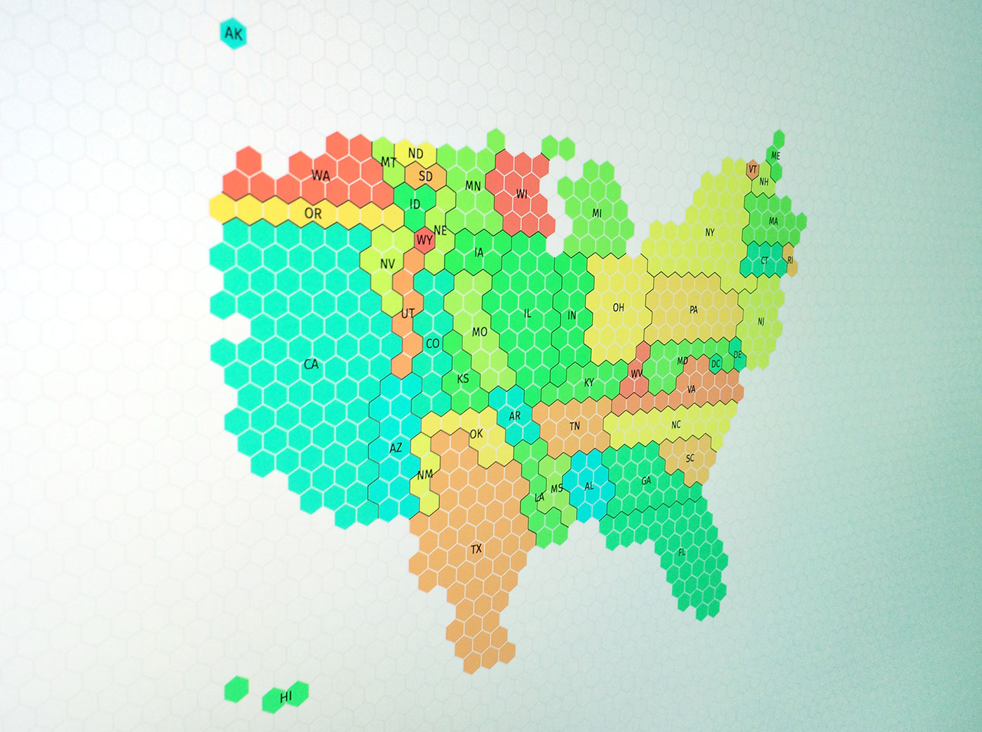 Tilegrams hexagon cartogram editor